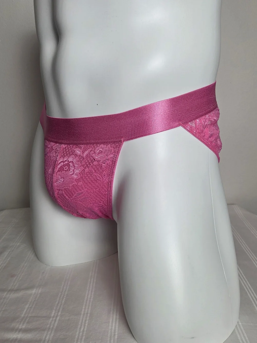 Cosabella Men's Lace Sportd Brief In Rani Pink